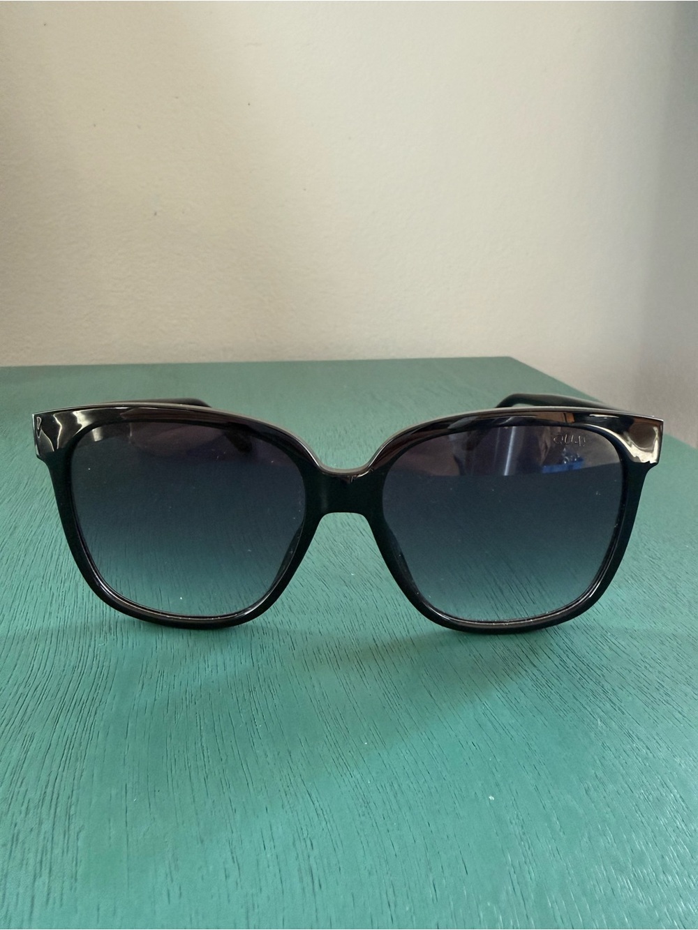 Quay Australia Black Oversized Gradient Lens Sunglasses